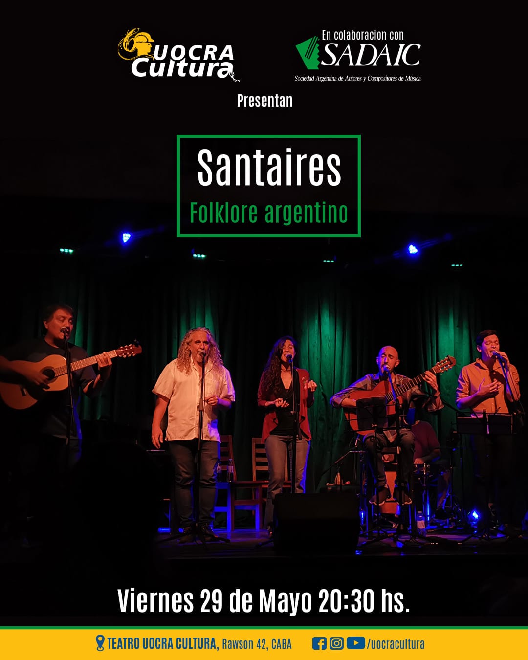 Santaires<br/>Folklore Argentino | Viernes 29/5 20.30hs