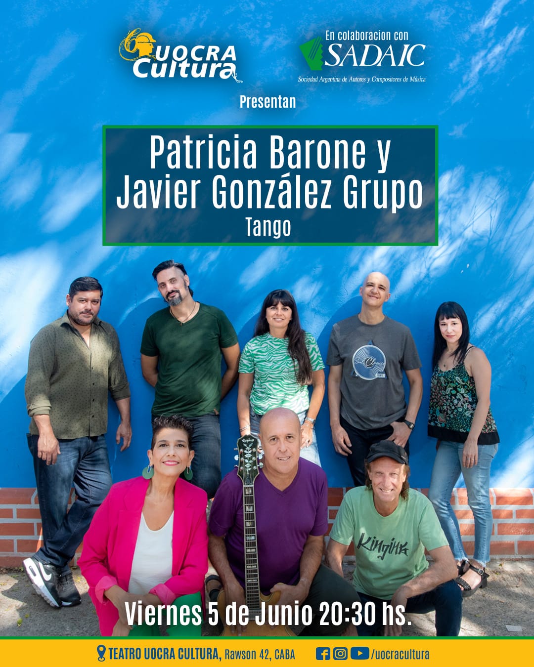 Patricia Barone y Javier González Grupo<br/>Tango | Viernes 5/6 20.30hs